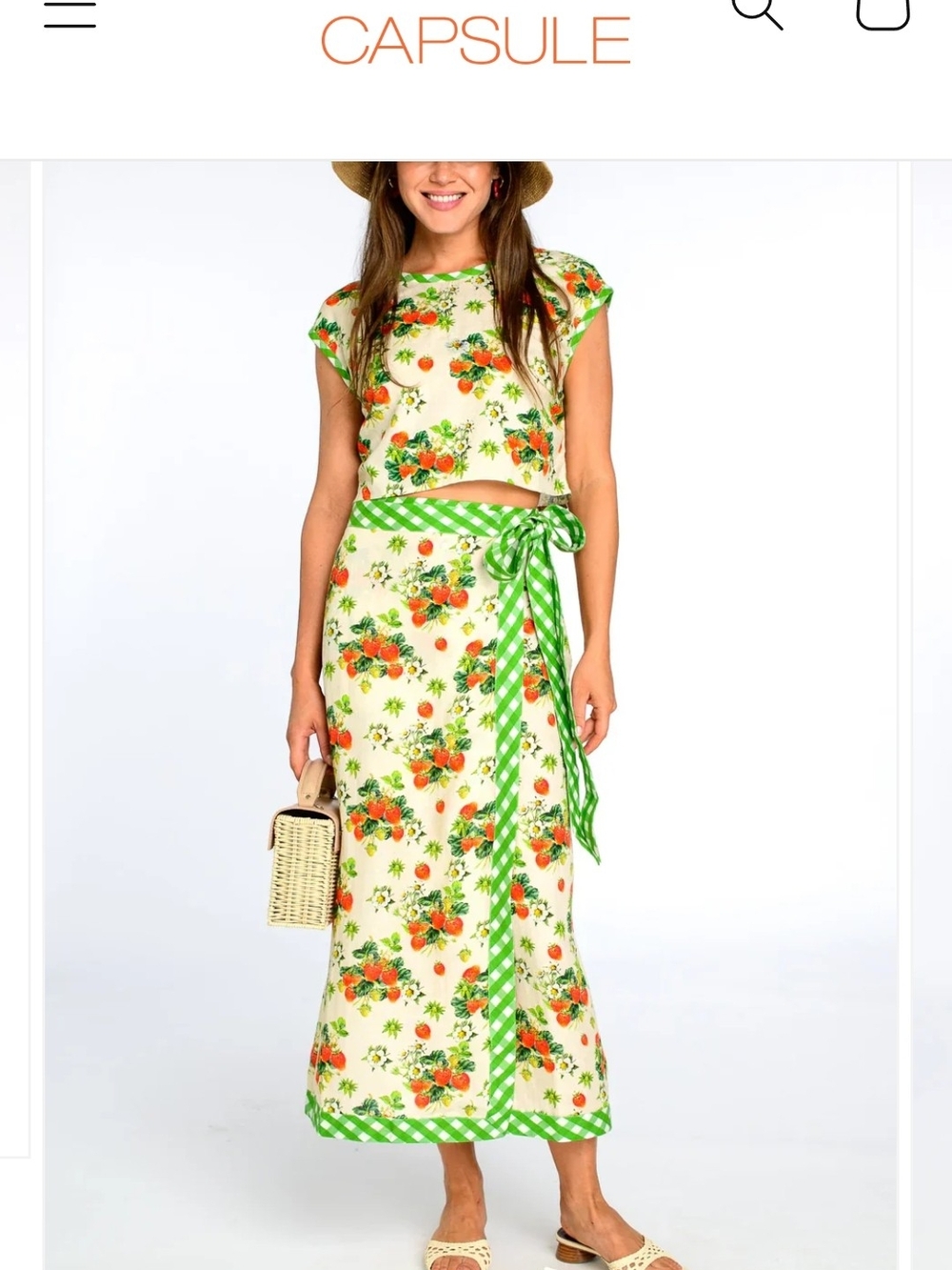 Elizabeth James Winnifred Tie Waist Maxi Skirt